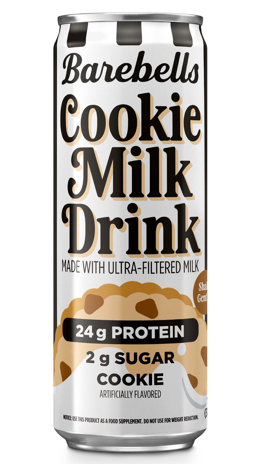 Cookie milk drink on an iced coffee background