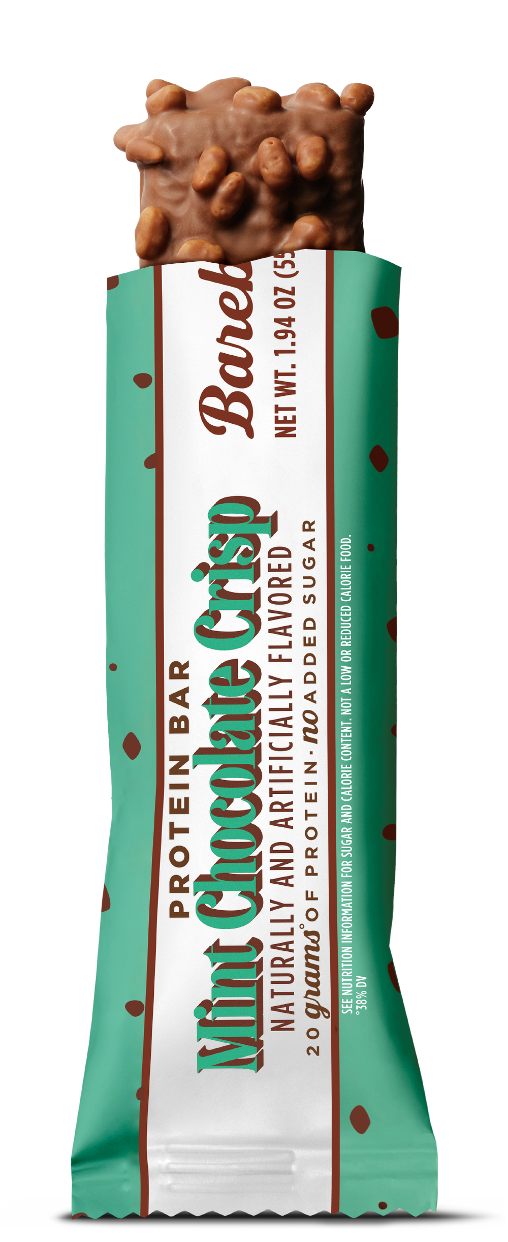 Barebells Mint Chocolate Crisp Full Unwrapped