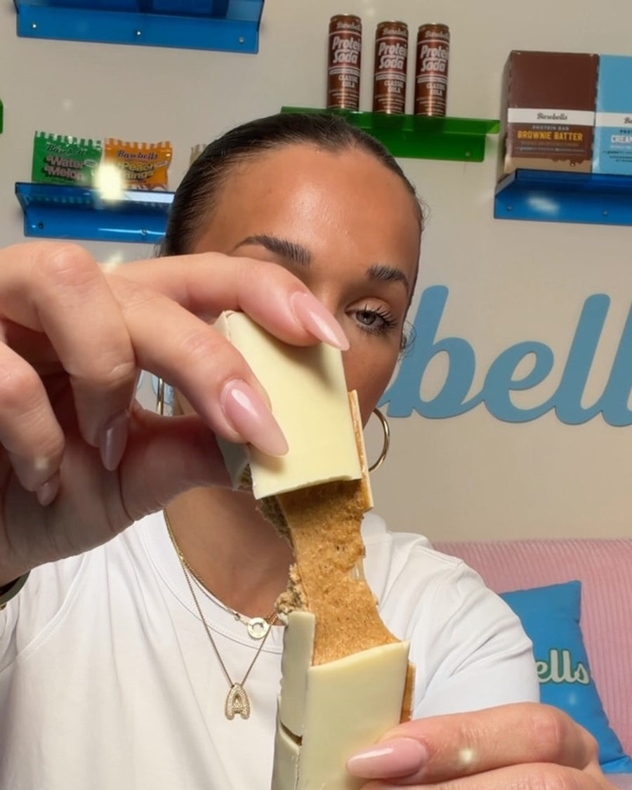 First look at our next protein bar flavor 🤭🙈 Can you guess what it is?