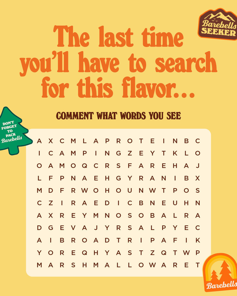 The search is almost over...👀⛺️ Let us know what words you find 🔍️
