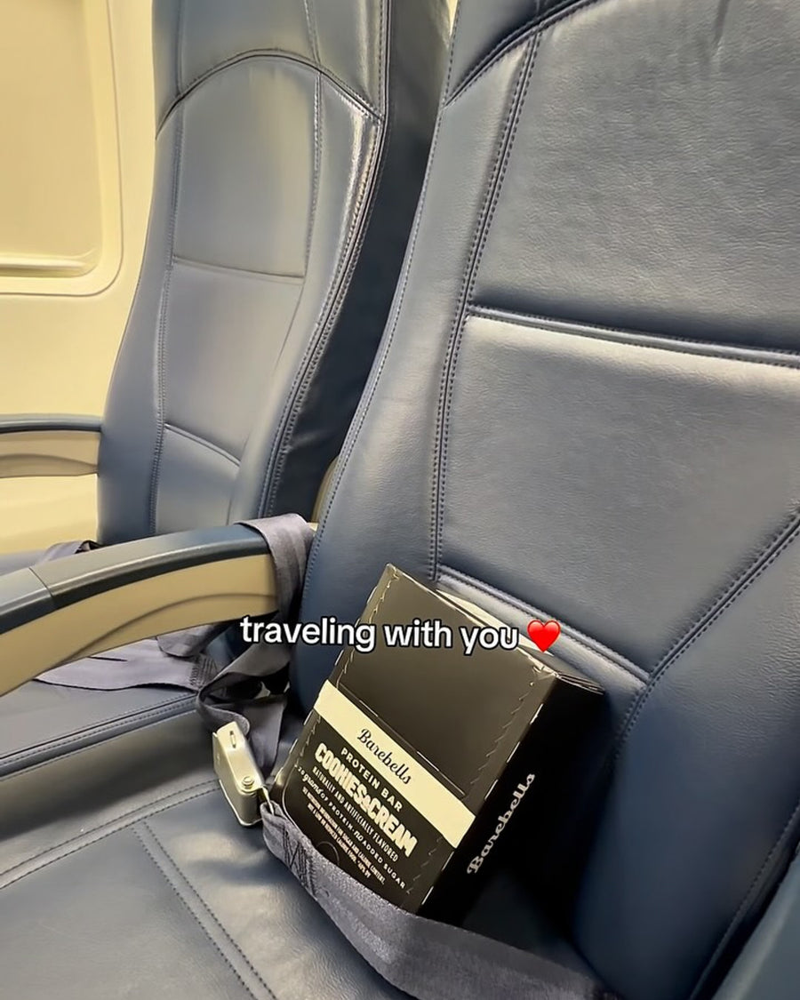 The perfect travel companion is found in a box of Barebells 😏✈️