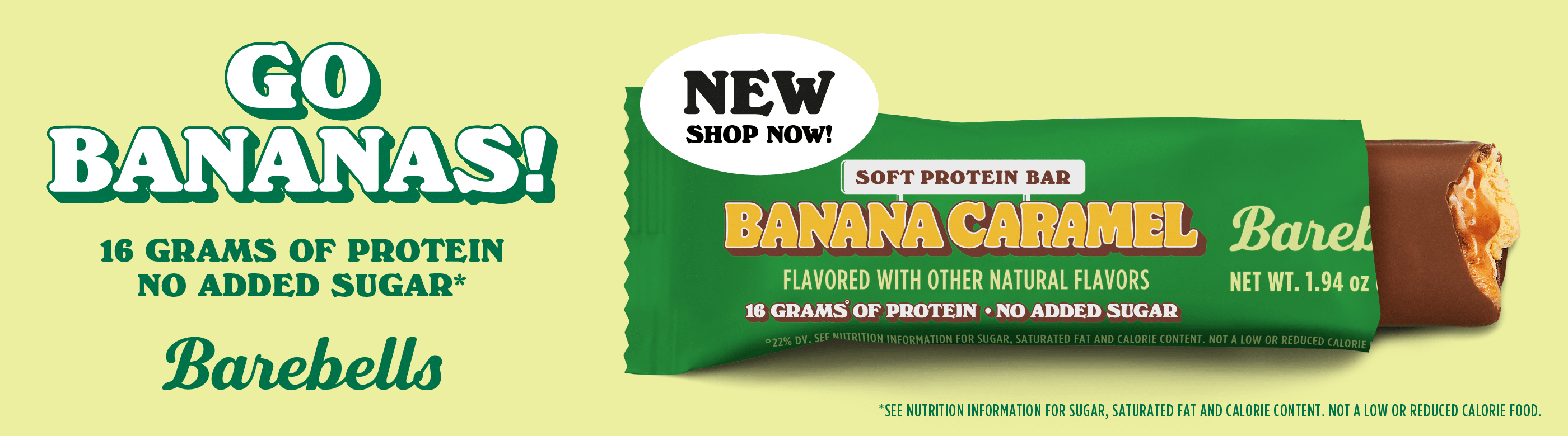 Barebells Banana Caramel Soft Bar new flavor