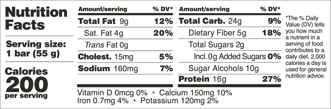 Barebells Banana Caramel Nutrition Facts