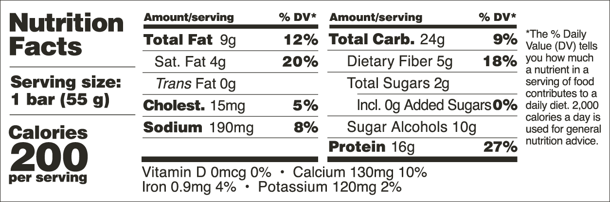 Barebells Caramel Choco Nutrition Facts